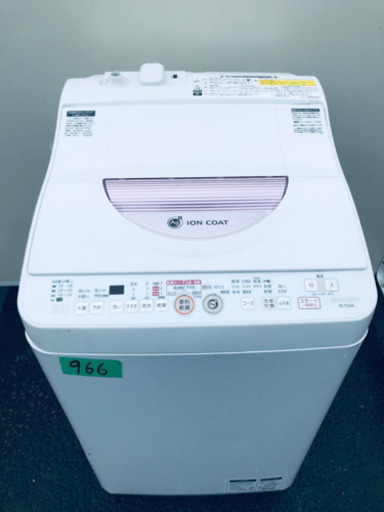 ①✨乾燥機能付き✨966番 SHARP✨電気洗濯乾燥機✨ES-TG60L-P‼️