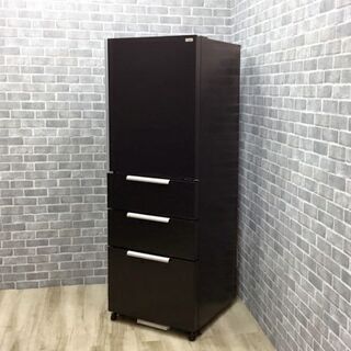 【ハッピー西葛西店】4ドア　355L　冷蔵庫　右開き　AQUA　ダークウッド　2012年式　ID：58302