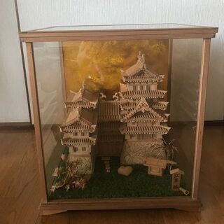 お城の模型　木製