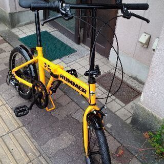 HUMMER[ハマー]18型 折り畳み自転車 6speed/イエロー
