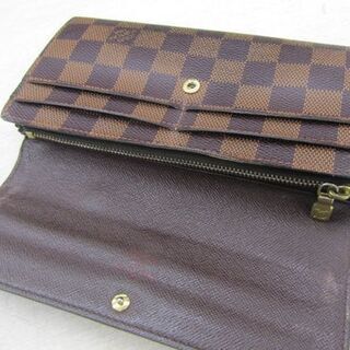 本物 ルイヴィトン 長財布 ダミエ ファスナー付き N61734 ポルトフォイユ 札幌市