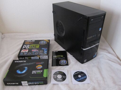 CORE i5 3550  GTX650  電源650w 80plus titanium  前面USB多数ポート　DVDマルチドライブ　OS無し　HDD無し