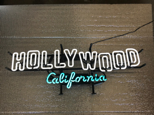ネオンサイン ハリウッド カリフォルニア HOLLY WOOD (California) ネオン管 ネオンライト 店舗照明 ガレージアメリカン雑貨