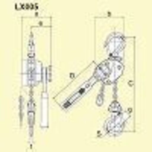 【新品・未使用】キトー レバーブロックLX形 500kg x 1.2m LX005