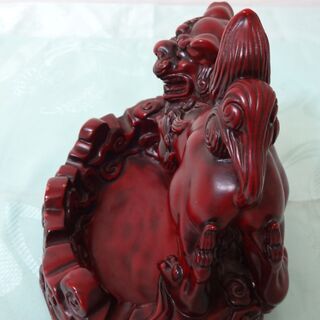 ☆ 伝統工芸 狛犬 シーサー 小物入れ 置物 開運 縁起物 寿山石 ...