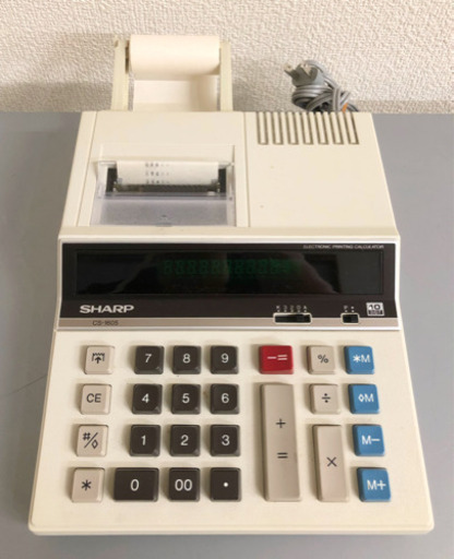 39. 希少品!! SHARP シャープ プリント式電卓 コンペット CS-1605 昭和レトロ