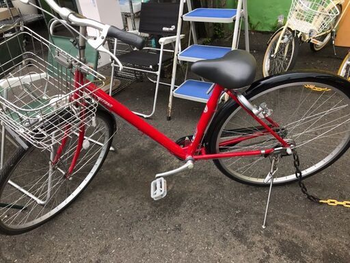 お値下げしました！　MIYATA ミヤタ　シティサイクル　AlumiStar アルミスター　赤　27インチ　変速なし　自転車
