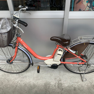 中古電動自転車　26インチ　ヤマハ　パス-本体のみ New2DSLL ホワイト×オレンジ C