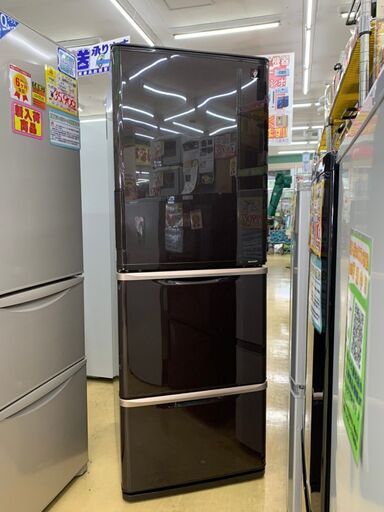 SHARP / シャープ 自動製氷付 350L 冷蔵庫 2014年 SJ-PW35Y　両開き