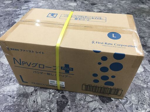 新品　プラスチック手袋　NPVグローブPLUS　粉なしL　200枚入×10箱セット(2,000枚)　まとめ売り　ケース販売　使い捨て　ディスポ　グローブ
