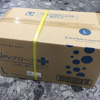 新品　プラスチック手袋　NPVグローブPLUS　粉なしL　200...