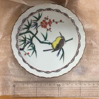 北山堂 九谷焼 銘々皿 ５枚セット 花鳥 和柄 和皿 | faculdadeuninorte