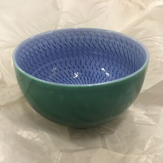 九谷焼　青郊窯謹製　湯呑　５個セット　陶器　茶器　和柄　モダン　抽象