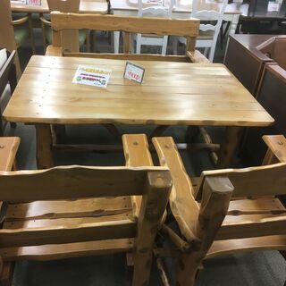 【ダイニングセット】天然木製 ダイニングテーブルセット・ダイニング4点セット