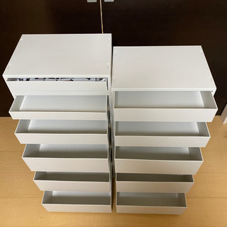 無印良品 ポリプロピレンケース引出式 横ワイド ホワイトグレー 11点