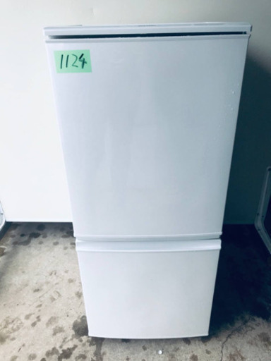 1124番シャープ✨ノンフロン冷凍冷蔵庫✨SJ-D14B-W‼️