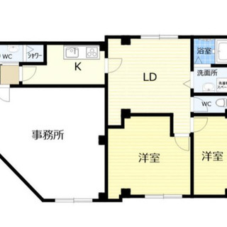 ★貸店舗・事務所★北加賀屋駅９分　３階部分約７７㎡　室内綺麗　風...