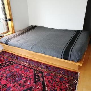ダブルベッド　ベッド下収納つき　無印良品　IKEA好きな方に