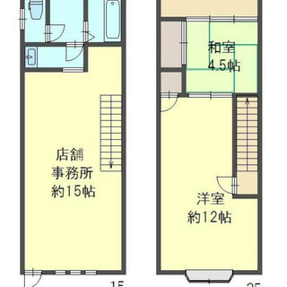 ★貸店舗・事務所★前面ガラス張り、外装改装相談、深夜営業可能、ロ...