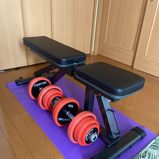 『美品！』インクラインベンチ  ダンベル25キロ×2 