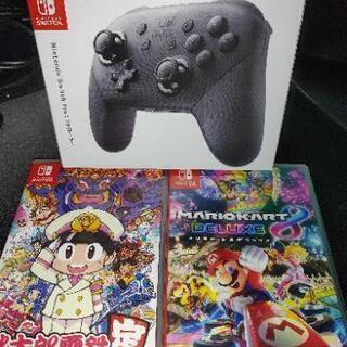 switch　マリカ8と桃鉄と純正プロコンセット