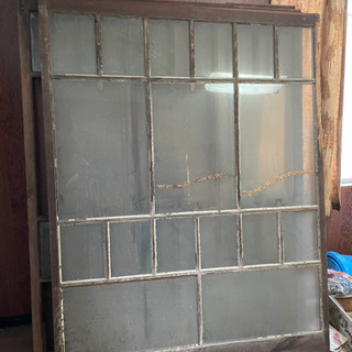 建具 ガラス扉 古いもの レトロ ガラス扉 4枚あります