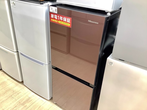 1年保証付！2019年製 Hisense(ハイセンス)の3ドア冷蔵庫「HR-G13A-BR」