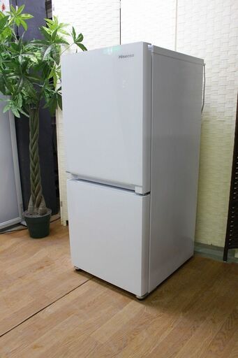 ハイセンス 2ドア冷凍冷蔵庫 134Ｌ ホワイトガラストップ HR-G13B-W 2020年製 Hisense 冷蔵庫 店頭引取大歓迎♪ R3473)
