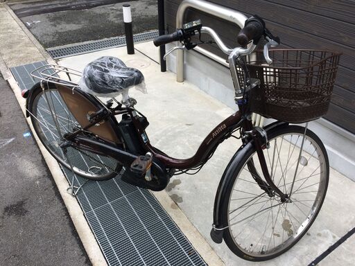 地域限定送料無料　ブリヂストン　アシスタ　新基準　子供乗せ　12,3AH　茶　ナチュラ　ビビ　神戸市　電動自転車