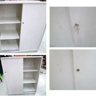 書庫 豊国工業 スチール引き違い 下置き用 幅90×奥行45×高105㎝ HOS 
