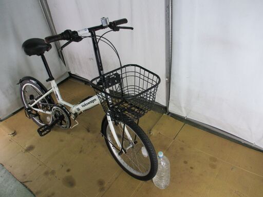 20インチ 折りたたみ自転車　VOLKSWAGEN　ホワイト　6段　B293 20インチ 折りたたみ自転車 VOLKSWAGEN ホワイト 6段 B293