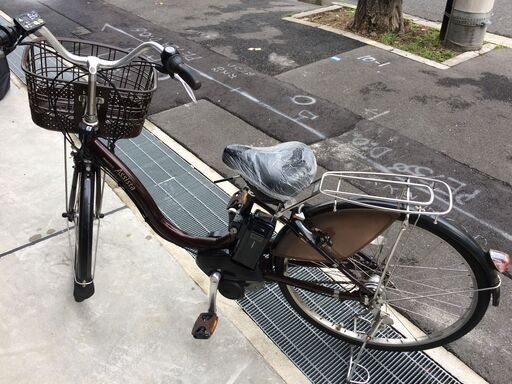地域限定送料無料　ブリヂストン　アシスタ　新基準　8,7AH　子供乗せ　茶　ナチュラ　ビビ　神戸市　電動自転車