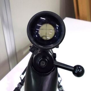 ASGK 型番不明 エアガン 全長110cm ライフル バイポッド付き 黒 現状品