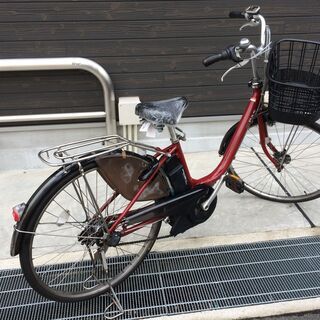 地域限定送料無料 ヤマハ パス 新基準 子供乗せ 8,1AH 赤 ナチュラ