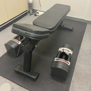 可変式ダンベル(40.5kg×2) トレーニングベンチ セット (マット付)