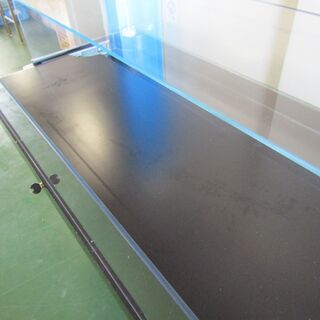 N3042 店舗用 ガラスケース ショーケース ブラック ロング ディスプレイ 店舗什器 インテリア 鍵付き ジュエリーケース 中古