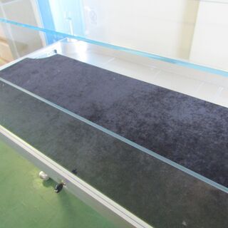 N3043 店舗用 ガラスケース ショーケース シルバー ロング ディスプレイ 店舗什器 インテリア 鍵付き ジュエリーケース 中古 福井 