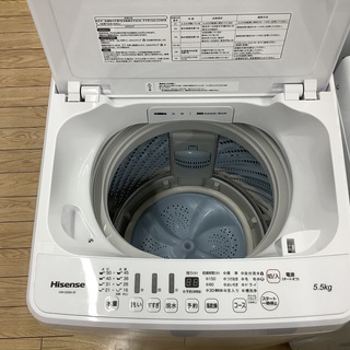 6ヶ月動作保証付！Hisense(ハイセンス) 5.5kg洗濯機 2019年製 