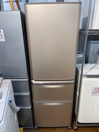 3ドア冷蔵庫 三菱 2018年 370L【安心の3ヶ月保証】自社配送時代引き可(現金、クレジット、スマホ決済対応)
