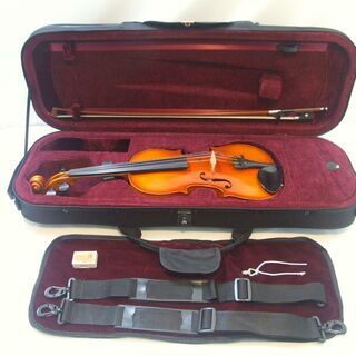 メンテ済み スズキバイオリン No300 3/4 状態良好 美品セット 1977年 毛替え済み弓 アジャスター内臓テールピース ナイロン弦 搭載 四角ケース 全国発送対応 中古バイオリン 愛知県清須市より 管理（カ）8374