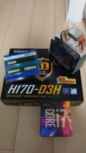 i7 6700 h170ATXマザーボード 虎徹 DDR4 24GBRAM セット