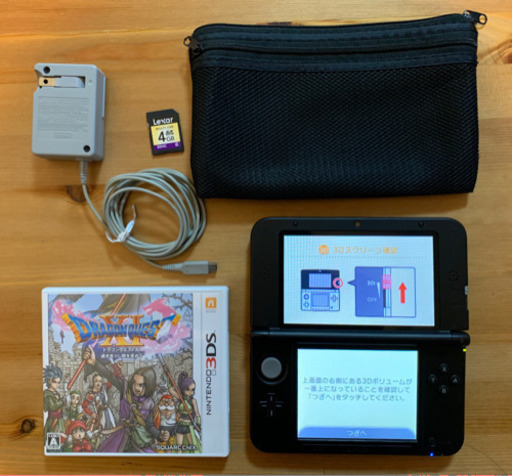 【美品】3DS LL ブラック+ドラクエ11+ゼルダ2+充電器