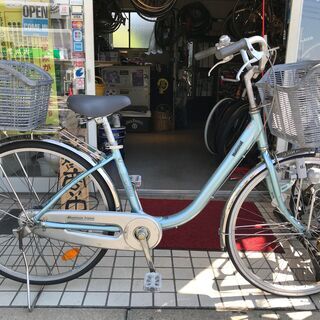 値下げ　26インチ　アルミフレームの軽いママちゃり　リアかご付き