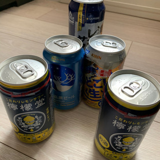 お酒、ビール5缶