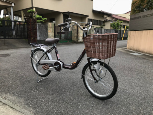 決まりました。美品　20インチ自転車　ブラウン