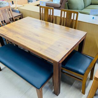 ベンチダイニング6点セット　ゲート付き軽トラ”無料貸出❕購入後取り置きにも対応 ❕即日配送❕　R766