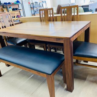 ベンチダイニング6点セット　ゲート付き軽トラ”無料貸出❕購入後取り置きにも対応 ❕即日配送❕　R766