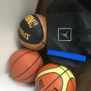 バスケットボール×3 空気入れ ボールバッグ
