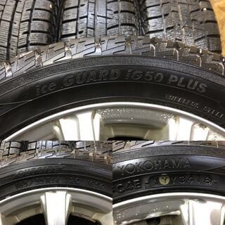 【YOKOHAMA ice GUARD iG50 PLUS 165/55R14】スタッドレス【Weds JOKER 14インチ 4.5J4HPCD100+45】バリ溝 ワゴンR パレット等　(TF509) クレジットカード QR決済可能