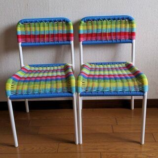 IKEA/イケア 子供用椅子　チャイルドチェア　２脚セット　レイ...